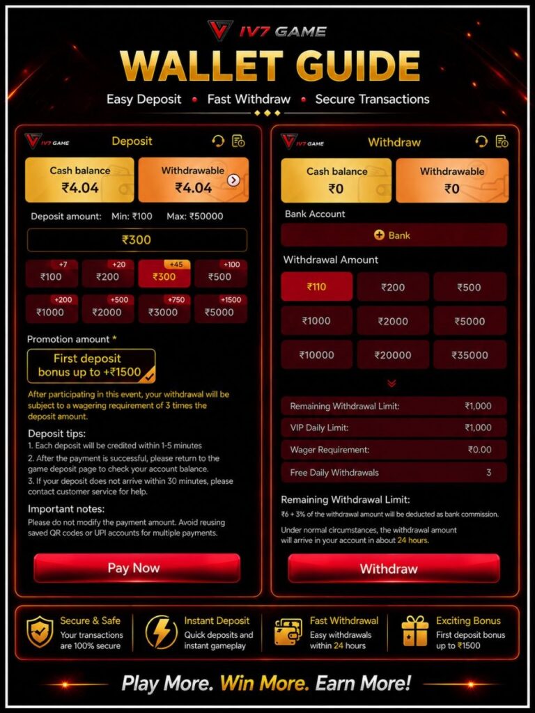 IV7 App promotional banner showing welcome bonus and rewards.